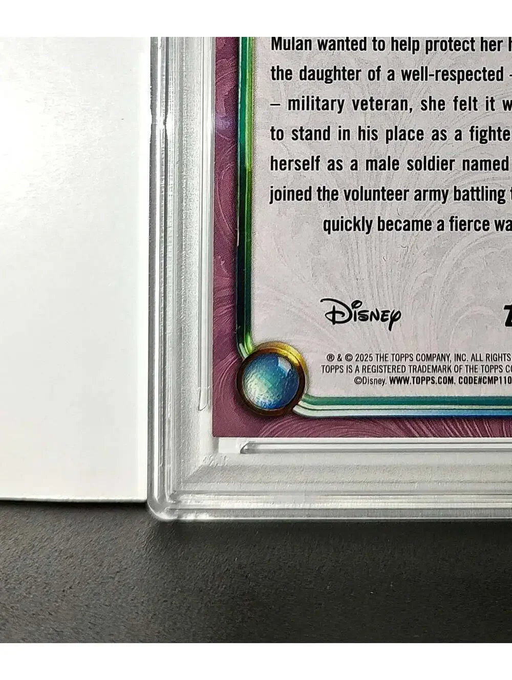 Mulan 2025 Topps Disney Cartoon Princess #158 Card Mulan PSA 9